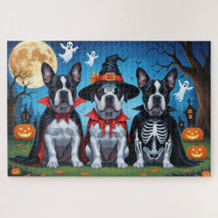 Cane Corso Dogs Pumpkin Halloween Funny Puzzle