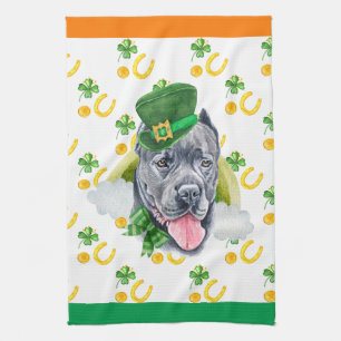 Cane Corso Ferienhaus Dekoration St. Patrick's Day Geschirrtuch