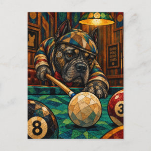 Cane Corso, geometrisches Mosaik Postkarte