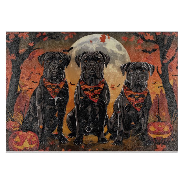 Cane Corso Halloween Spooky Schneidebrett (Vorderseite)
