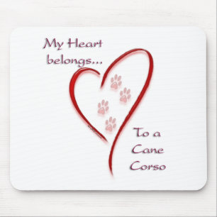 Cane Corso Heart Belongs Mousepad