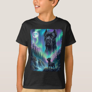 Cane corso heulend Nordlichter Aurora italienisch T-Shirt