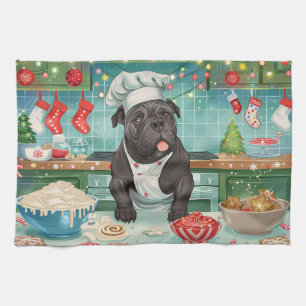 Cane Corso Holiday Baking: Feierliche Weihnachten Geschirrtuch