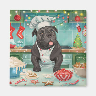 Cane Corso Holiday Baking: Feierliche Weihnachten Magnet