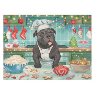 Cane Corso Holiday Baking: Feierliche Weihnachten Tischdecke