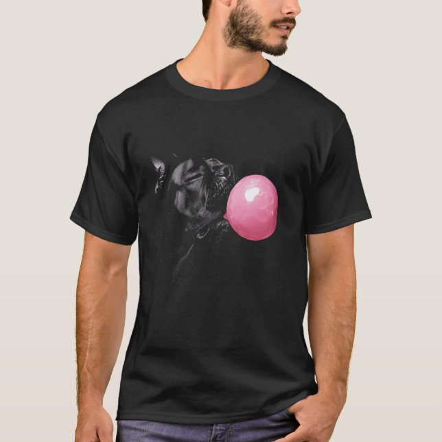 Cane Corso Hund Bubble Gum Pink T-Shirt (Vorderseite)