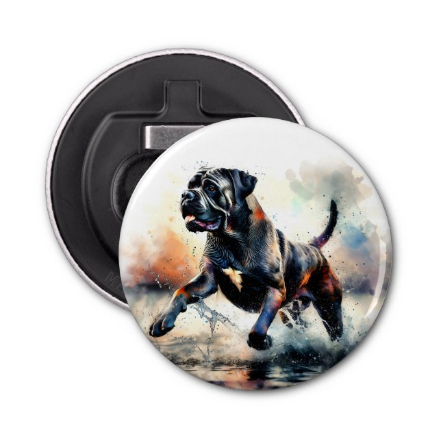Cane Corso Hund mit Wasserfarbe Flaschenöffner (Vorderseite)