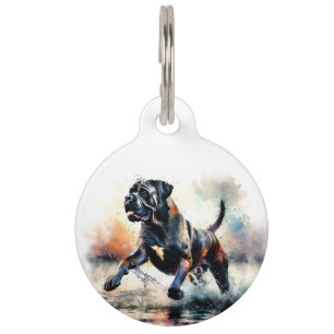 Cane Corso Hund mit Wasserfarbe Haustiermarke