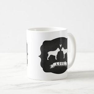 Cane Corso Hund Silhouetten Liebe Kaffeetasse
