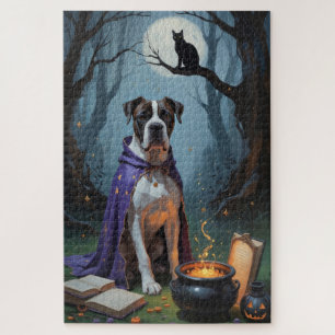 Cane Corso Hund Whimsical Halloween-Malerei Puzzle
