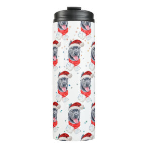 Cane Corso Hunderasse Weihnachtssterne Thermosbecher