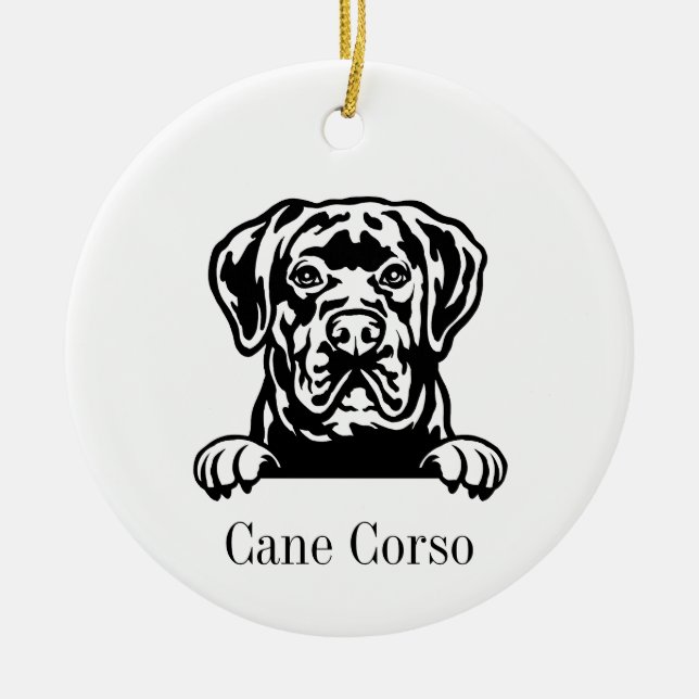 Cane Corso Hundeschmuck Keramik Ornament (Vorne)