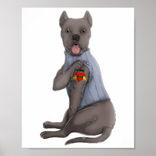 Cane Corso I Liebe Mama Tattoo Hundeshirt Funny Mo Poster