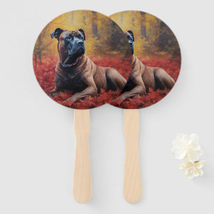 Cane Corso im Herbst Leaves Fall Inspiriert Fächer
