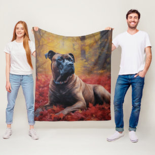 Cane Corso im Herbst Leaves Fall Inspiriert Fleecedecke