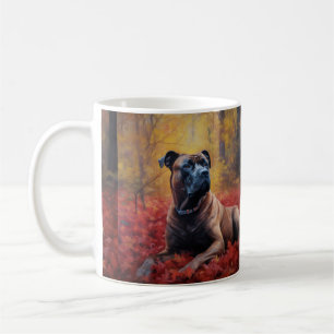 Cane Corso im Herbst Leaves Fall Inspiriert Kaffeetasse