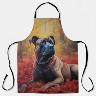 Cane Corso im Herbst Leaves Fall Inspiriert Schürze