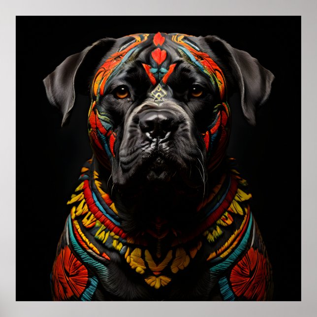Cane Corso in Warrior AtReifen Poster (Vorne)