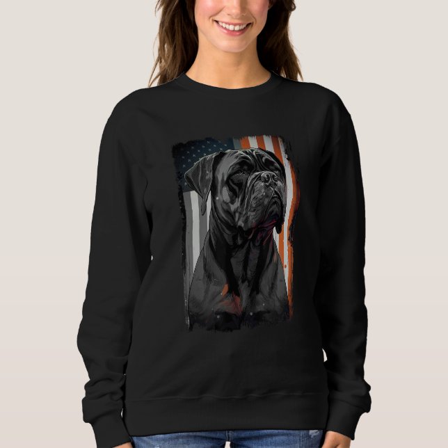 Cane Corso Italian Mastiff Dog Patriotic USA Ameri Sweatshirt (Vorderseite)