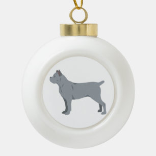Cane Corso, Italienischer Mastiff Weihnachtsbauman Keramik Kugel-Ornament