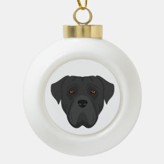 Cane Corso, italienischer Mastiff-Weihnachtsschmuc Keramik Kugel-Ornament