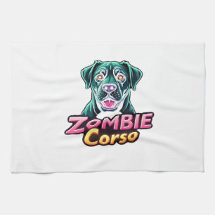 Cane Corso Italienischer Mastiff Zombie-Hund Hallo Geschirrtuch