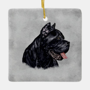 Cane Corso - Italienisches Mastiff Portrait Keramikornament