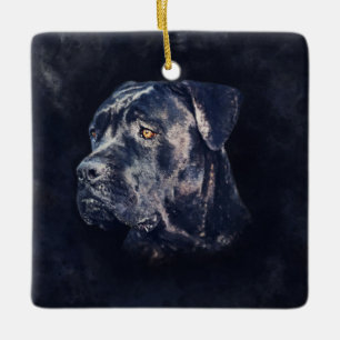 Cane Corso - Italienisches Mastiff Portrait Keramikornament