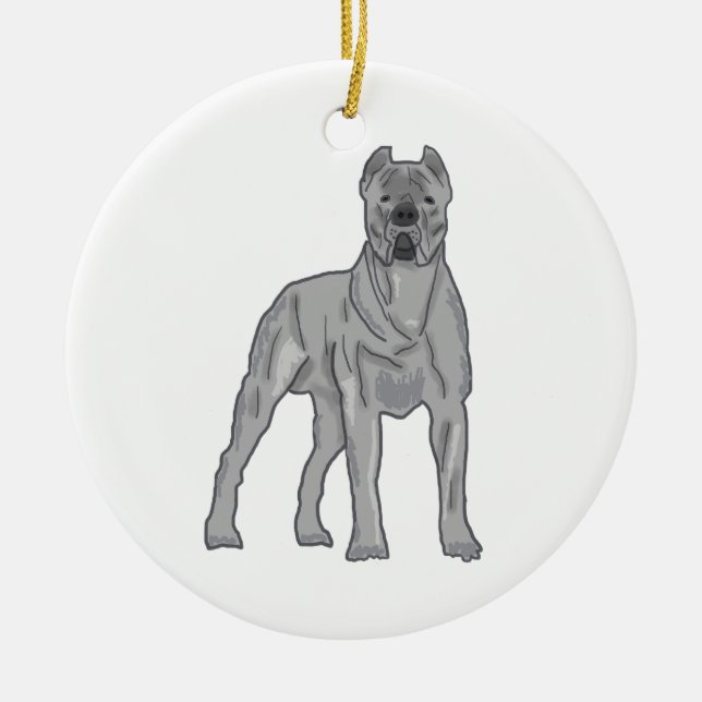 Cane Corso Keramik Ornament (Vorne)