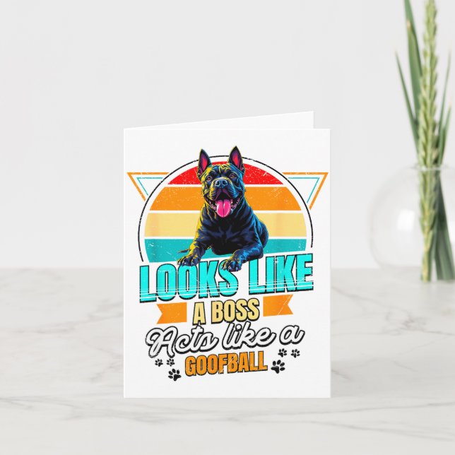 Cane Corso Lover Funny Cane Corso Retro  Karte (Vorderseite)
