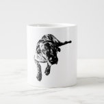 Cane Corso Lying Pose Black & White Mug Jumbo-Tasse<br><div class="desc">A striking black and white illustration of a Cane Corso in a calm,  lying position. This detailed artwork captures the breed’s strength and loyalty while bringing an elegant touch to your drinkware. Perfect for dog lovers and Cane Corso fans alike.</div>