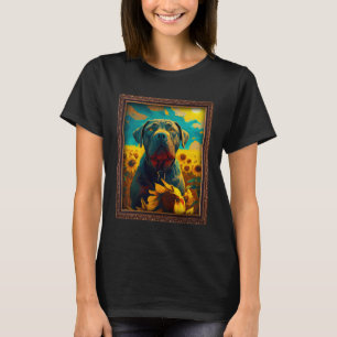 Cane Corso Malerei Sonnenblumen Blume Mama Frauen  T-Shirt