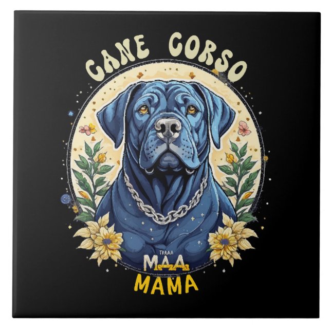 Cane Corso Mama Fliese (Vorderseite)
