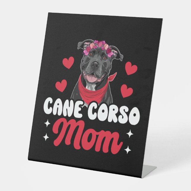 Cane Corso Mama Sockelschild (Vorderseite)
