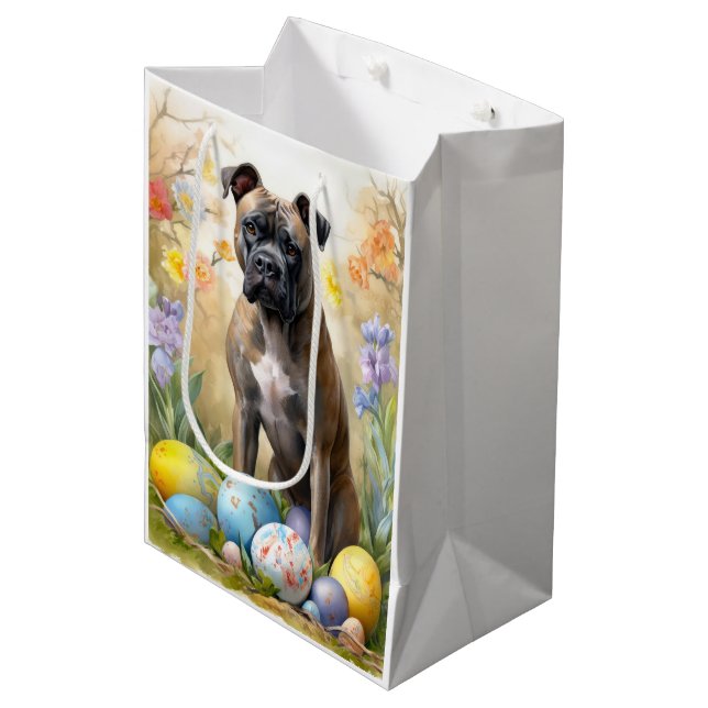 Cane Corso mit Ostereier Urlaub Mittlere Geschenktüte (Vorderseite Schrägansicht)