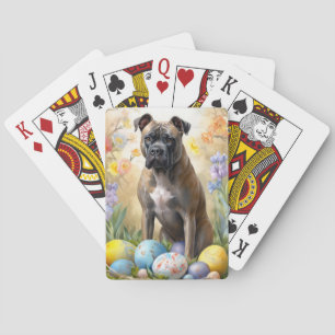 Cane Corso mit Ostereiern Feiertag Spielkarten