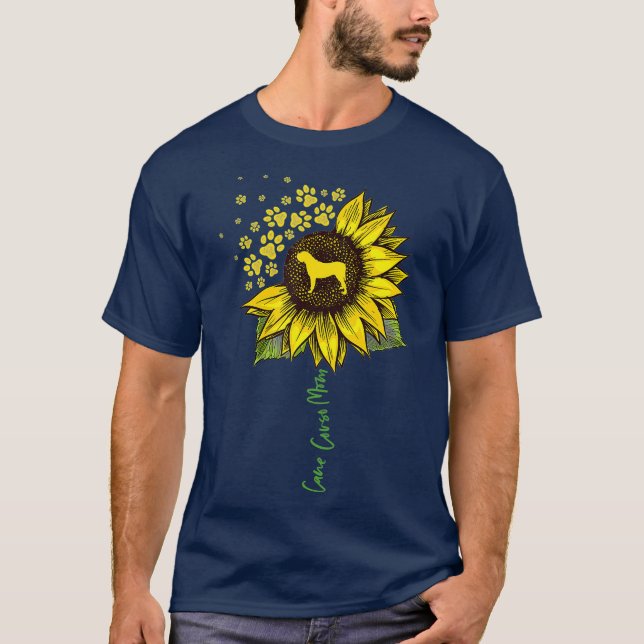 Cane Corso Mom Sunflower Italian Mastiff Gifts T-Shirt (Vorderseite)