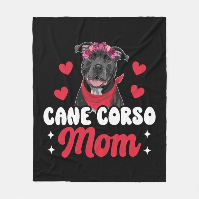 Cane Corso Mutter Fleecedecke (Vorderseite)