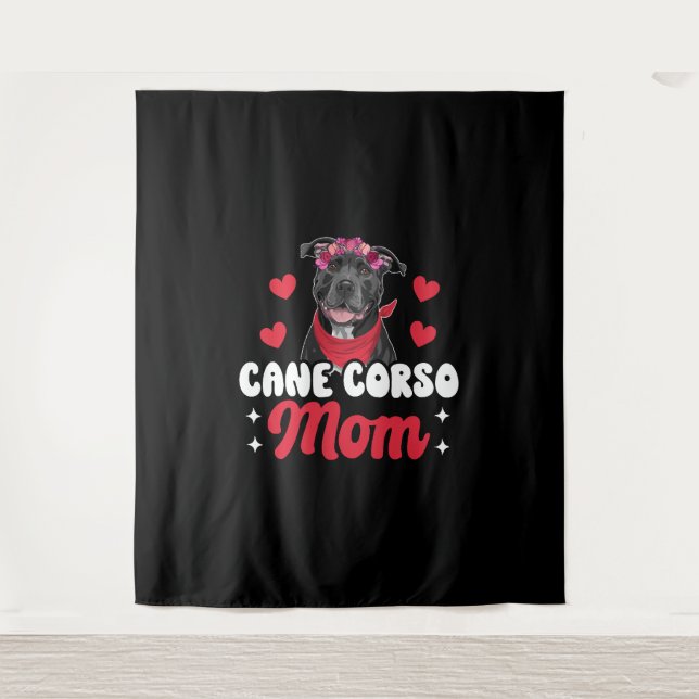 Cane Corso Mutter Wandteppich (Vorderseite)