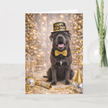 Cane Corso Neujahrsgrußkarte – Frohes Neues Jahr H