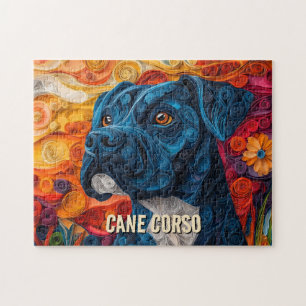 Cane Corso Paper Quilling Art Dog Portrait Puzzle