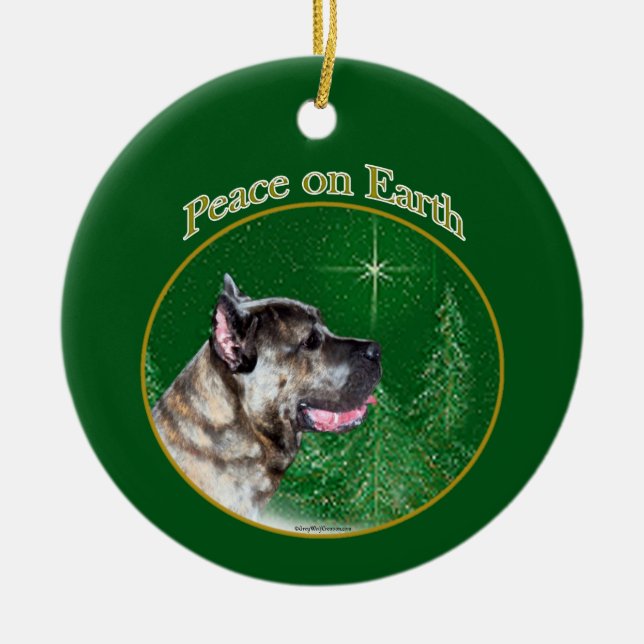 Cane Corso Peace Keramik Ornament (Vorne)