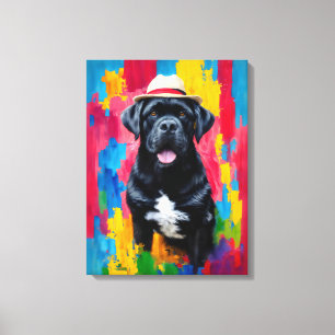 Cane Corso Pop Art Portrait Leinwanddruck