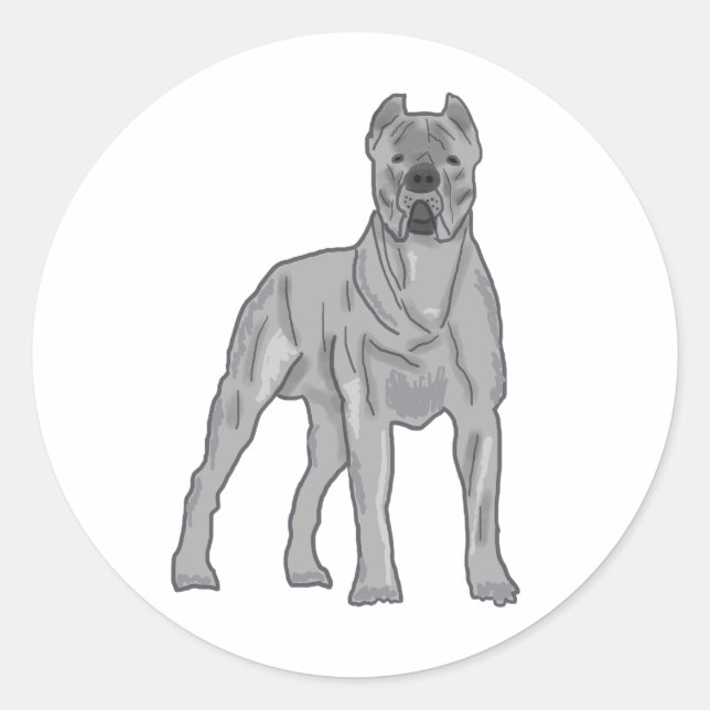Cane Corso Runder Aufkleber (Vorderseite)