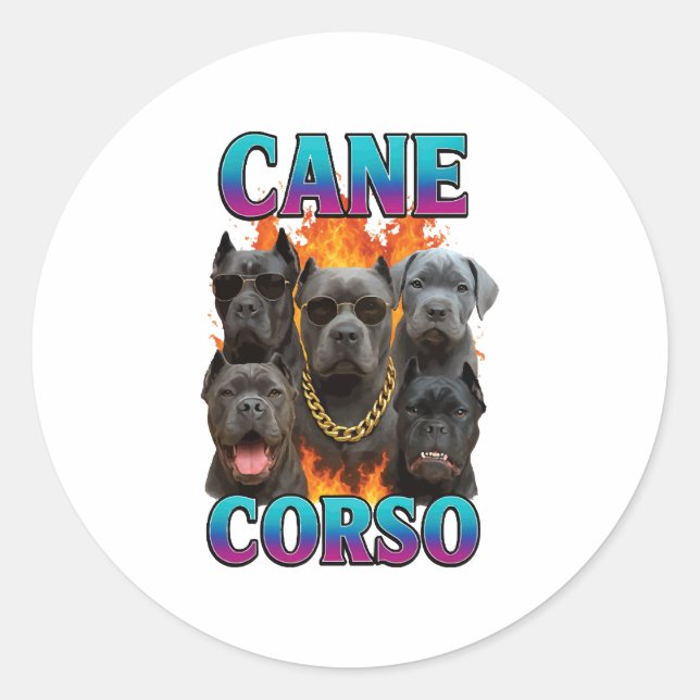 Cane Corso Runder Aufkleber (Vorderseite)