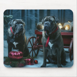 Cane Corso Snowy Sleigh Weihnachtsdekor Mousepad