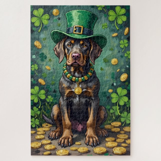 Cane Corso St Patrick’s Day Glückshund Puzzle (Vertikal)