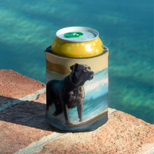 Cane Corso Strand Surfen Malerei Dosenkühler