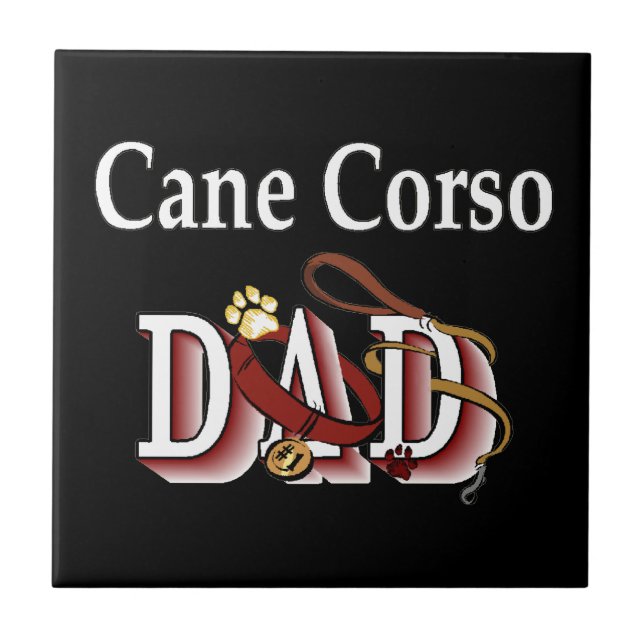 Cane Corso Vater Fliese (Vorderseite)