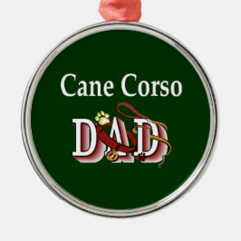 Cane Corso Vater Silbernes Ornament